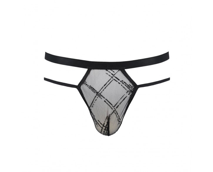 Чоловічі прозорі стринги Passion 029 Thong Collin L/XL Black, сітка