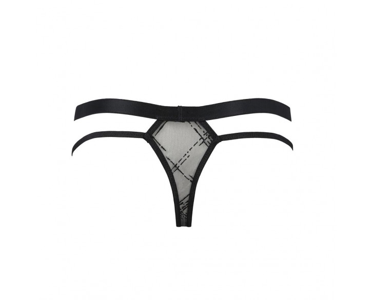 Чоловічі прозорі стринги Passion 029 Thong Collin L/XL Black, сітка