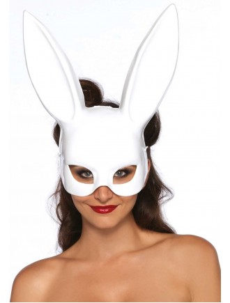 Маска кролика Leg Avenue Masquerade Rabbit Mask White, довгі вушка, на резинці