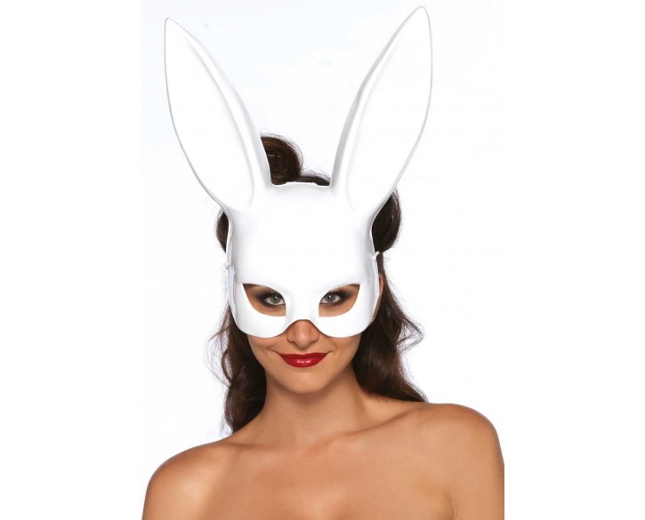 Маска кролика Leg Avenue Masquerade Rabbit Mask White, довгі вушка, на резинці