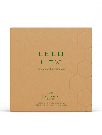 Презервативи LELO HEX Condoms Organic 36 Pack, тонкі та суперміцні
