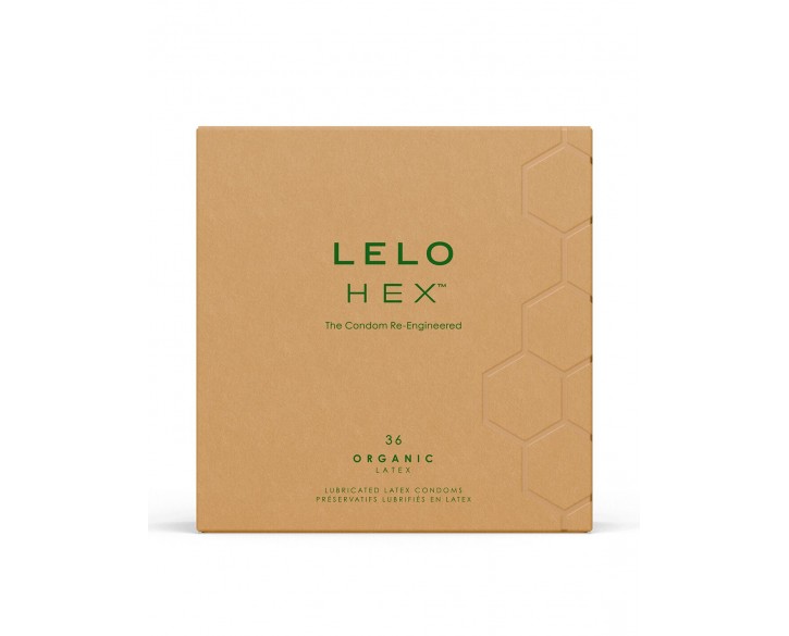Презервативи LELO HEX Condoms Organic 36 Pack, тонкі та суперміцні