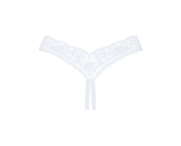 Мереживні танга Obsessive Heavenlly crotchless thong XS/S, з доступом