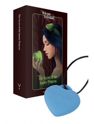 Мінівібратор «Сердечко» FairyGasm PleasureStone blue, 9 режимів, на шнурку