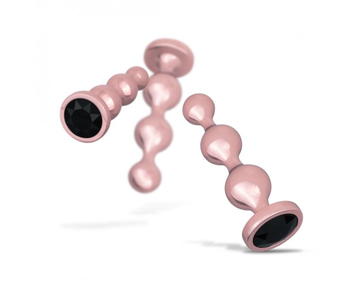 Набір анальних іграшок Rosy Gold - Metal Butt Plug Set 3 Pieces