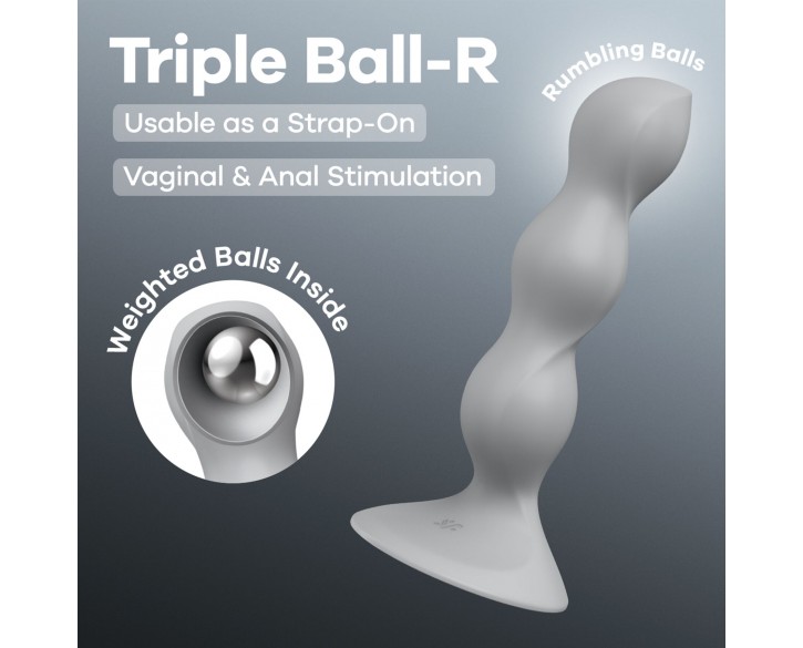 Анальний стимулятор-намистини Satisfyer Triple Ball-R Grey
