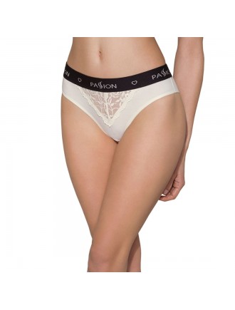 Трусики з широкою гумкою і мереживом Passion PS001 PANTIES ecru, size XL