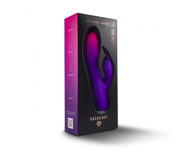 Вібратор-кролик Rocks Off Glo Girl - Rabbit