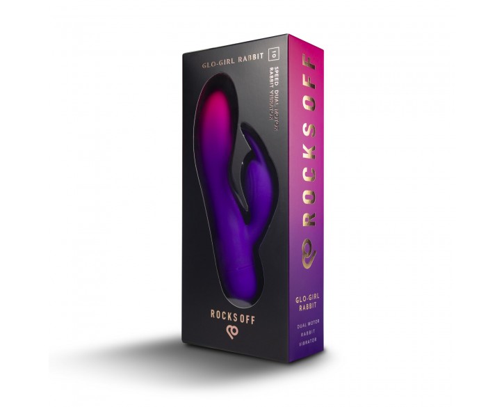 Вібратор-кролик Rocks Off Glo Girl - Rabbit