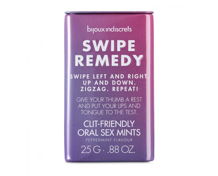 М'ятні цукерки Bijoux Indiscrets Swipe Remedy – clitherapy oral sex mints без цукру, термін 31.08.23