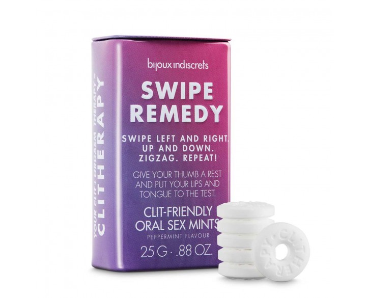 М'ятні цукерки Bijoux Indiscrets Swipe Remedy – clitherapy oral sex mints без цукру, термін 31.08.23