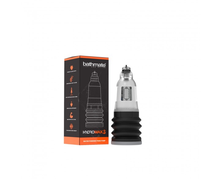 Гідропомпа Bathmate Hydromax 3 Clear, для члена довжиною до 7,5 см, діаметр до 4,5 см