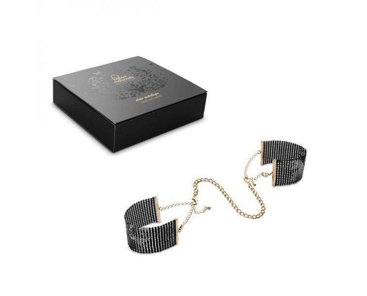 Наручники Bijoux Indiscrets Desir Metallique Handcuffs - Black, металеві, стильні браслети