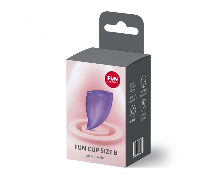 Менструальна чаша Fun Factory FUN CUP SIZE B Black Currant, багаторазова, діаметр 4,3 см, об’єм 30 мл
