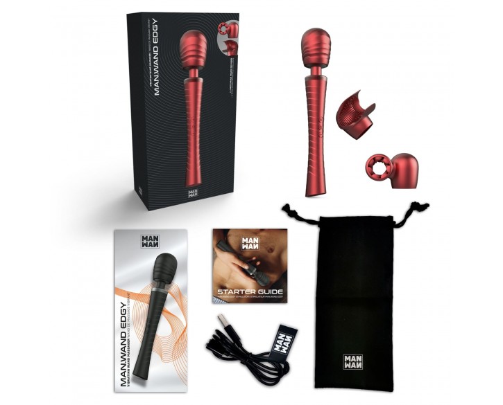 Вібромасажер MAN.WAND EDGY Velvet Red