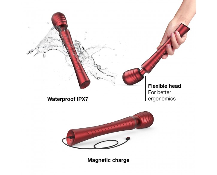Вібромасажер MAN.WAND EDGY Velvet Red
