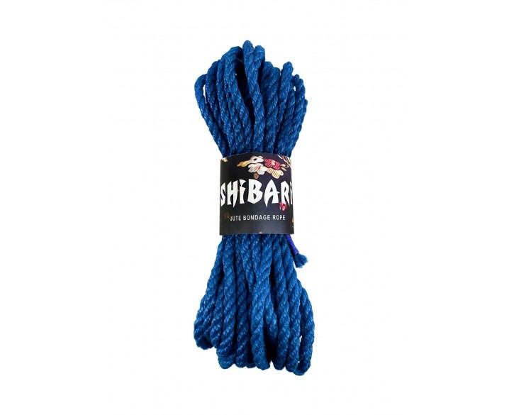 Джутова мотузка для шибарі Feral Feelings Shibari Rope, 8 м синя