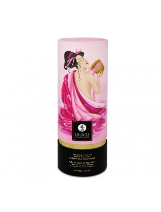 Пінлива сіль для ванни Shunga Dead Sea salt Oriental Crystals — Rose Petal (500 г), сіль Мертвого мо