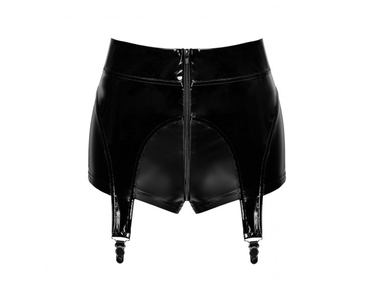 Шортики Noir Handmade F325 Glam suspender wetlook and vinyl shorts - XL