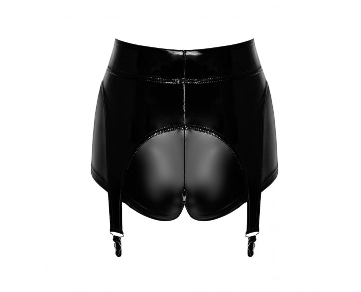 Шортики Noir Handmade F325 Glam suspender wetlook and vinyl shorts - XL