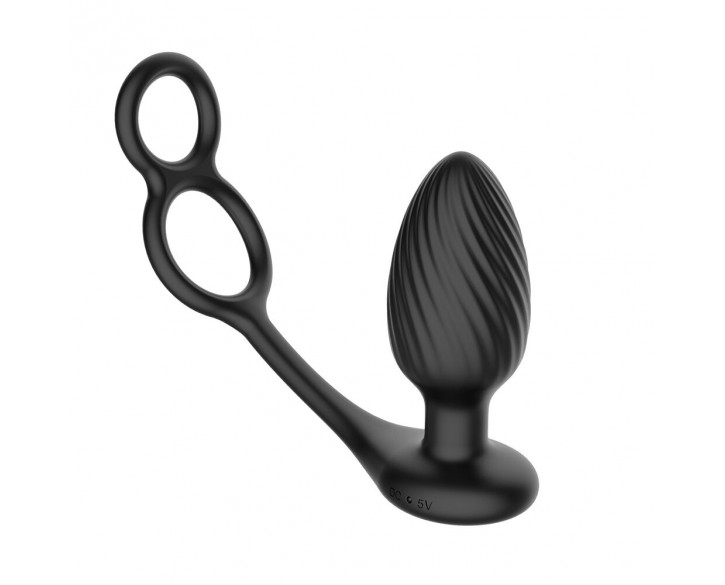 Анальна вібропробка Nexus Tornado Cock and Ball Ring