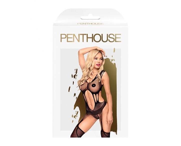 Бодістокінг із сюрреалістичним дизайном Penthouse - Wild virus black S/L