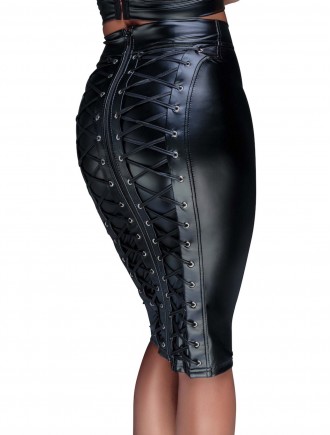 Спідниця Noir Handmade F152 Powerwetlook pencil skirt - 3XL