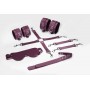 Набір Feral Feelings BDSM Kit 5 Burgundy, наручники, поножі, хрестовина, маска, падл