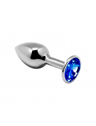 Металева анальна пробка з кристалом Alive Mini Metal Butt Plug Blue M