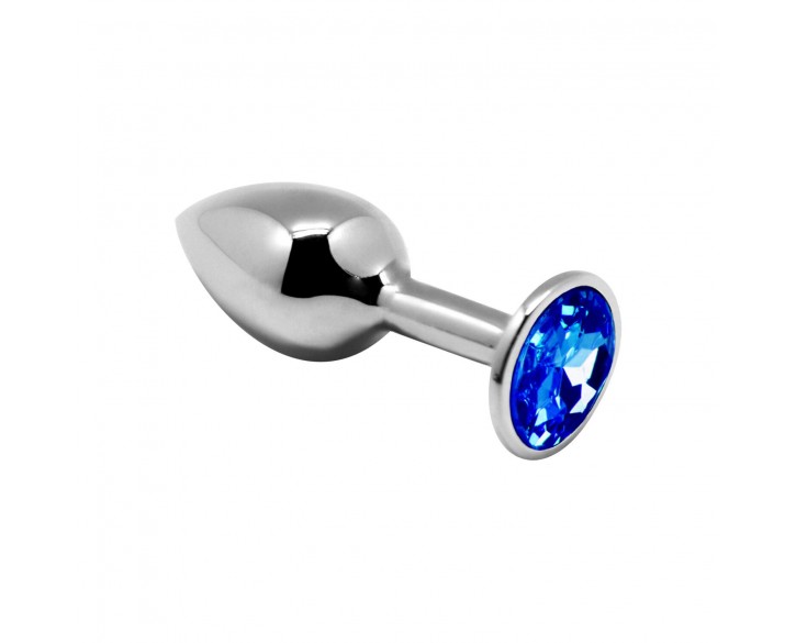 Металева анальна пробка з кристалом Alive Mini Metal Butt Plug Blue M