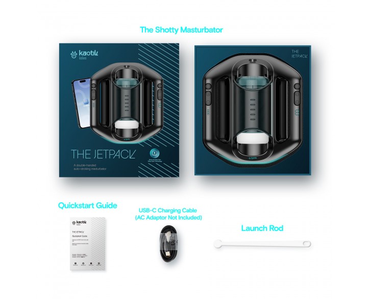 Смарт-мастурбатор Kaotik Labs The Jetpack, режим edging, дуже потужний, імітація фрикцій
