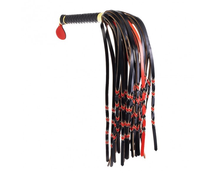 Флогер LOCKINK SEVANDA Red & Black Braided Tail Flogger