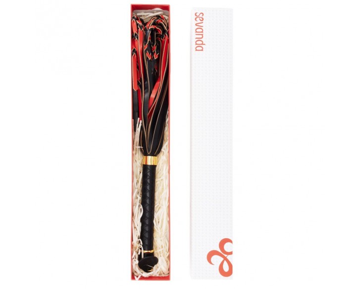 Флогер LOCKINK SEVANDA Red & Black Braided Tail Flogger