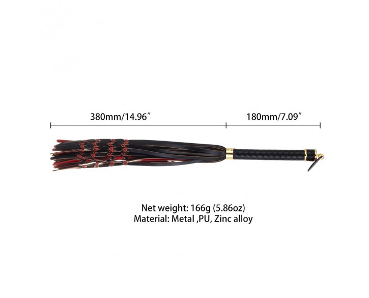 Флогер LOCKINK SEVANDA Red & Black Braided Tail Flogger