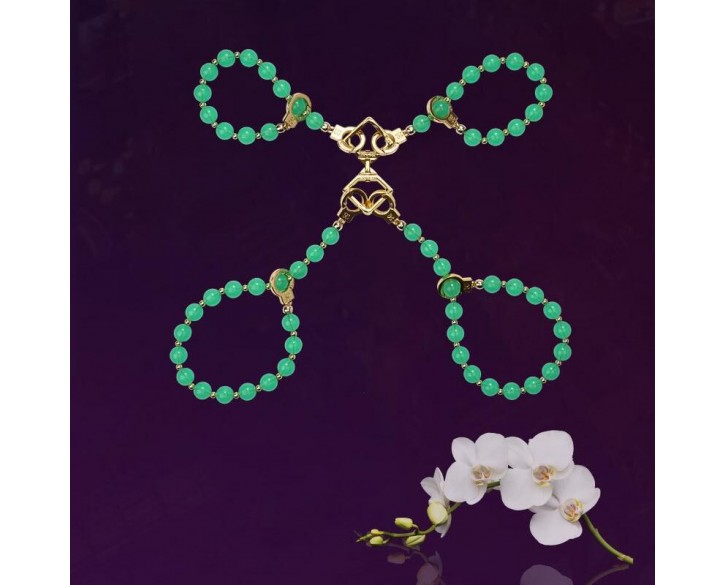 Нефритові наручники та поножі LOCKINK Jade Handcuffs & Anklecuffs