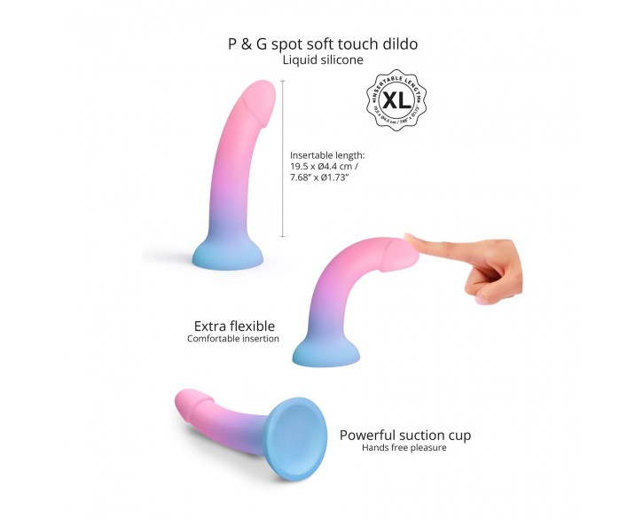 Дилдо з кольоровим градієнтом Love To Love DILDOLLS - UTOPIA XL ультрам'який