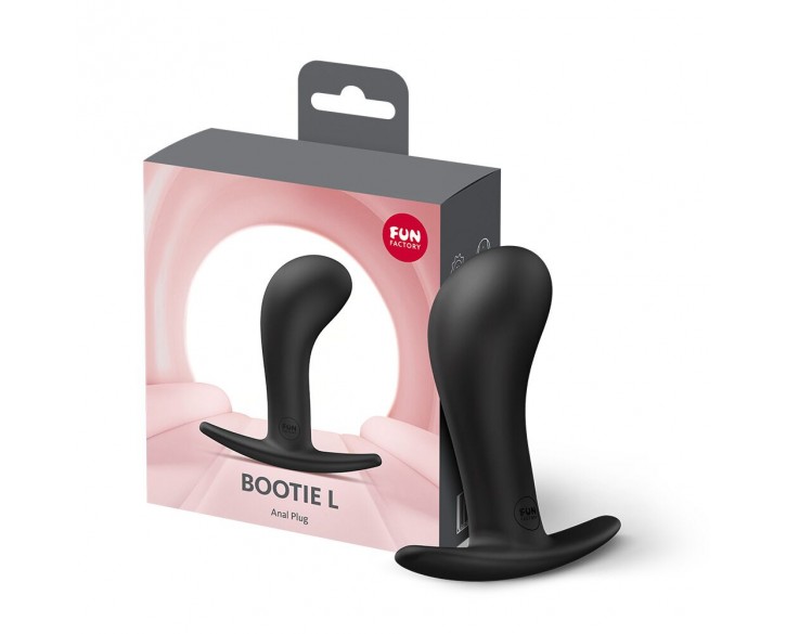 Анальна пробка Fun Factory BOOTIE L Black, діаметр 3,8 см, тонкий обмежувач