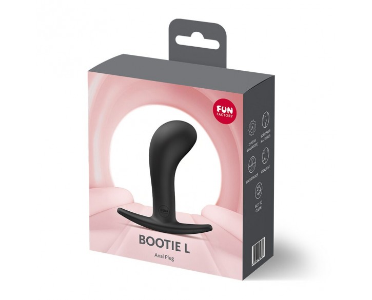 Анальна пробка Fun Factory BOOTIE L Black, діаметр 3,8 см, тонкий обмежувач