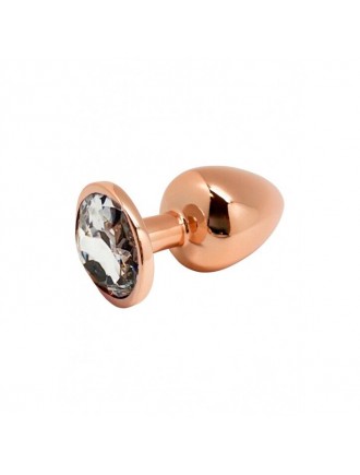 Металева анальна пробка Wooomy Tralalo Rose Gold Metal Plug Size L, діаметр 4 см, довжина 9 см