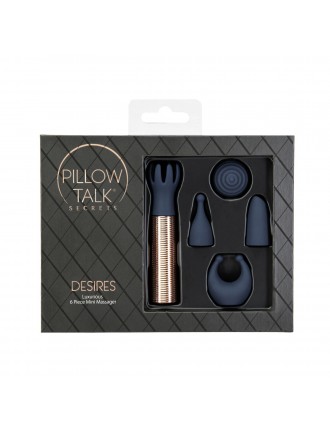 Вібромасажер Pillow Talk Secrets Desires 6-Piece Mini Massager Set - Navy