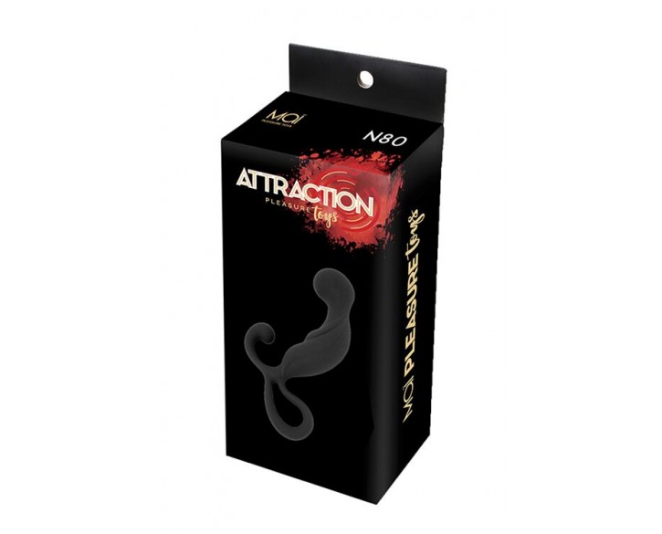 Масажер простати MAI Attraction Toys №80 Black, довжина 13,4 см, діаметр 3,2 см