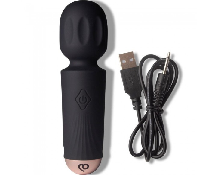 Вібромасажер Rocks Off Mini Wand Black Tulip, 16 режимів