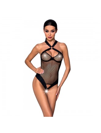 Сітчастий боді з халтером Amanda Body black L/XL - Passion