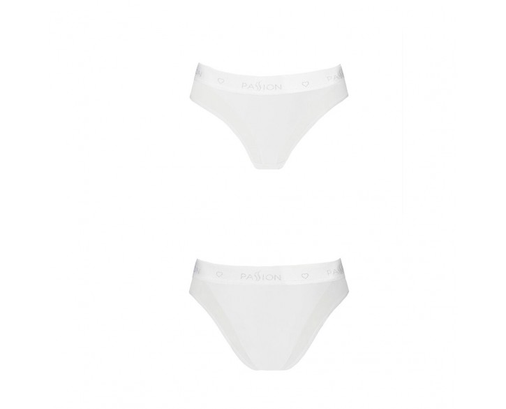 Трусики з прозорою вставкою Passion PS002 PANTIES white, size M