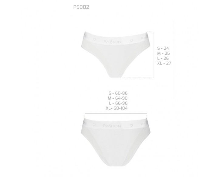 Трусики з прозорою вставкою Passion PS002 PANTIES white, size M