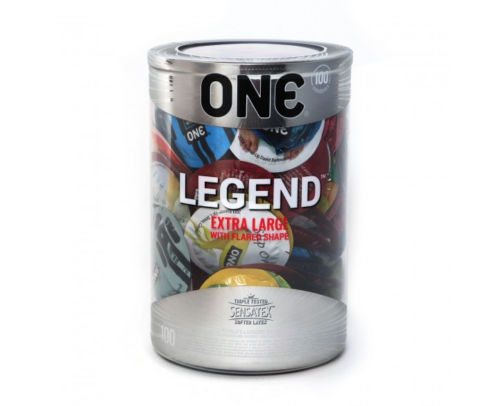 Набір презервативів ONE Legend Extra Large 100 шт, мегапак тюб