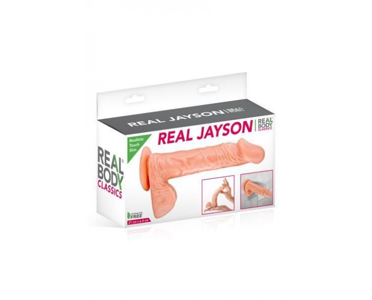 Фалоімітатор Real Body — Real Jayson Flesh, TPE, діаметр 4 см