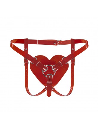 Трусики Серце для страпону Feral Feelings - Hearts Strap-on Belt Red