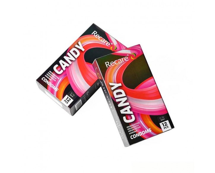 Презервативи Holographic Recare Delay Candy Condoms 12 шт, пролонгувальний ефект, цукерковий аромат