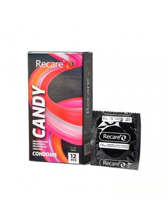 Презервативи Holographic Recare Delay Candy Condoms 12 шт, пролонгувальний ефект, цукерковий аромат